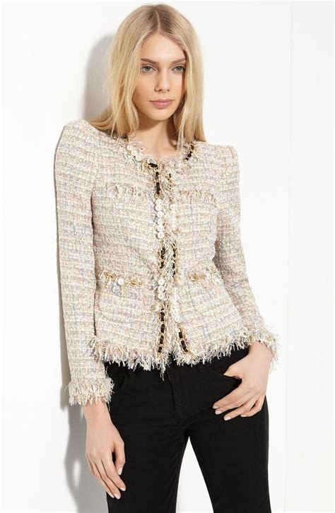 giacca tipo chanel|chanel tweed jacket style.